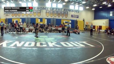 126 lbs Placement (16 Team) - Ajani Flanders, Alpha Dogs vs Xristos Tsakonas, Braves WC