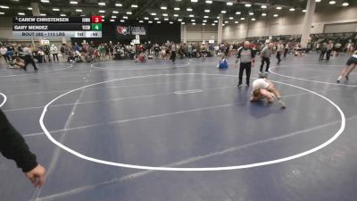 113 lbs Quarters - Carew Christensen, Iowa vs Gary Mendez, Youth Impact Center Wrestling Club