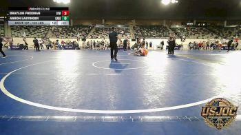 132 lbs Consolation - Braylon Freeman, Bristow Elementary Wrestling Club vs Anson Lastinger, Cardinal Wrestling Club