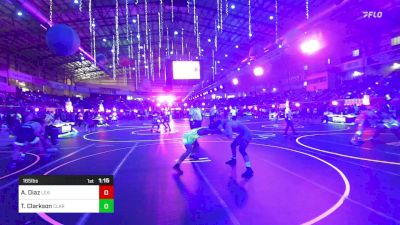 165 lbs Quarterfinal - Allen Diaz, Lexington vs Trey Clarkson, Clarkson Club