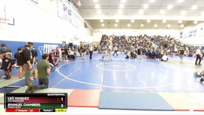 71 lbs Quarterfinal - Emanuel Chambers, Poway Elite vs Leó Vasquez, Cal-Grapplers