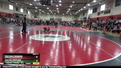 100 lbs Champ. Round 1 - Treyson Freiberg, Menomonie Wrestling Club vs Colton Midtling, Victory School Of Wrestling