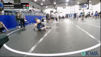 98 lbs Final - Taylan Green, Harrah Little League Wrestling vs Julianna Poff, Harrah Little League Wrestling