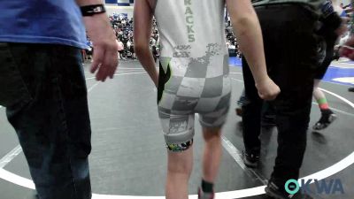 80 lbs Round Of 16 - Cyrus Baker, Harrah Little League Wrestling vs John Paul Cramer, Standfast