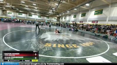 100 lbs Cons. Round 3 - Easton Hansen, Laker Wrestling vs Dyson Eixenberger, Touch Of Gold