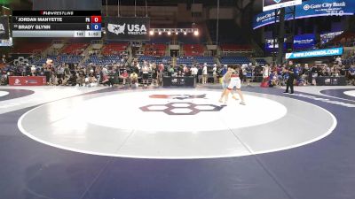 126 lbs Cons. Quarters - Jordan Manyette, PA vs Brady Glynn, IL