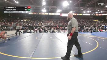6A 150 lbs 5th Place Match - Aiden Valerio, Caldwell vs Judah Brazle, Post Falls