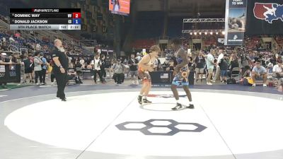 157 lbs 5th Place Match - Dominic Way, West Virginia vs Donald Jackson, Kansas