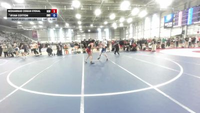 100 lbs Cons. Sub-semis - Mohammad Osman Etekal, NW Spartans Wrestling vs Ryan Cotton, Outlaw Wrestling Club