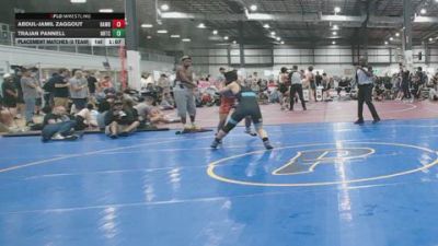 144 lbs Placement Matches (8 Team) - Abdul-Jamil Zaggout, RALEIGH AREA WOLFPACK vs Trajan Pannell, NOKE RTC