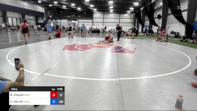 56 kg Quarterfinal - Braylee Ireland, PA West Pink vs Cecilia Verrilli, Mat Assassins Girls