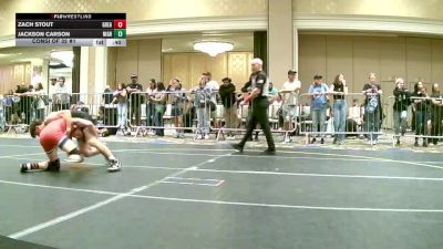 132 lbs Consi Of 32 #1 - Zach Stout, Great Oak HS vs Jackson Carson, Nighthawk WC