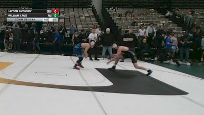 122-H lbs Consi Of 16 #2 - Jayden Anthony, Cross vs William Cruz, Paulsboro