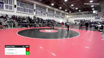 120 lbs Quarterfinal - Jacob Gordon, South Windsor vs Onil Carrion, Maloney