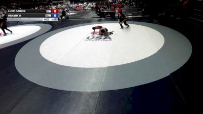 84 lbs Luke Garcia, CVWA - Central Valley Wrestling Association vs Renzhi Yi, SCVWA - Santa Clara Valley Wrestling Association