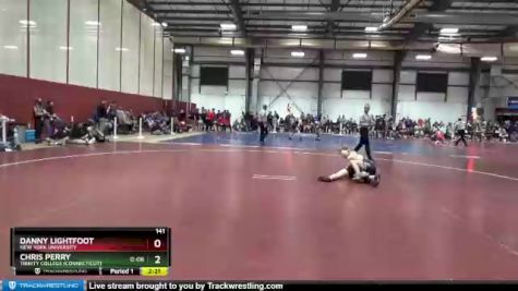 141 lbs Cons. Round 2 - Danny Lightfoot, New York University vs Chris Perry, Trinity College (Connecticut)