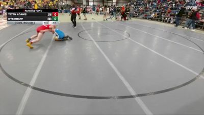 125 lbs Cons. Round 2 - Taten Adams, Sturgis Youth Wrestling vs Kye Knaff, Shepherd Wrestling Club