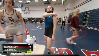 120 lbs Cons. Round 2 - Addison Williams, Dripping Springs (Girls) vs Lillie Simpson, Northwest Nelson (Girls)