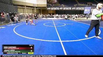 85 lbs Quarterfinal - Jonah Lopez, Scrap Yard Garage Wrestling vs Zion Martinez, Moses Lake Wrestling Club