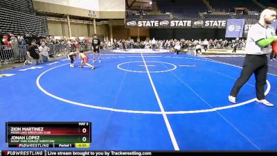 85 lbs Quarterfinal - Jonah Lopez, Scrap Yard Garage Wrestling vs Zion Martinez, Moses Lake Wrestling Club