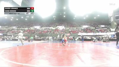 54 lbs Semifinal - Oaken Lorance, Team Real Life vs Caige Berens, Shepherd Wrestling Club