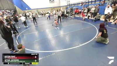 45 lbs Cons. Semi - Wynn Jackson, Morgan Wrestling Club Prek-1st vs Axton Diaz, Roy Wrestling Club