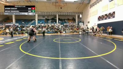 285 lbs Champ. Round 1 - Micah Trunkhill, Cody vs Ayden Cooley, Mountain View
