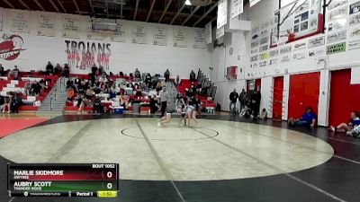 100 lbs Quarterfinal - Aubry Scott, Thunder Ridge vs Marlie Skidmore, Owyhee