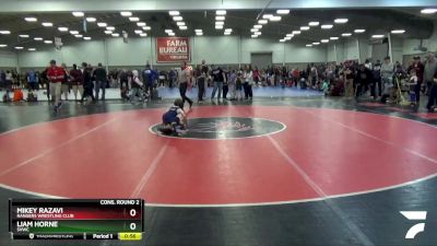 56 lbs Cons. Round 2 - Mikey Razavi, Rangers Wrestling Club vs Liam Horne, SVWC