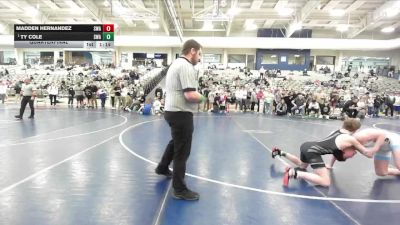 132 lbs Quarterfinal - Ty Cole, Sanderson Wrestling Academy vs Madden Hernandez, Sublime Wrestling Academy