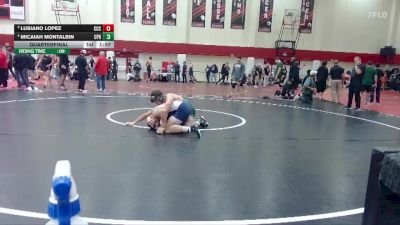 197 lbs Quarterfinal - Lusiano Lopez, Clackamas Community College vs Micaiah Montalbin, Cal Poly Humboldt