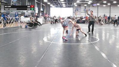 120 lbs Round 3 (12:30pm Saturday) - Tony Mowash, CTWHALE vs Bo Link, Iowa Black