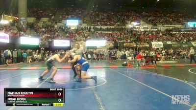 AA - 182 lbs Champ. Round 1 - Noah Horn, Glacier (Kalispell) vs Nathan Kojetin, Billings Skyview