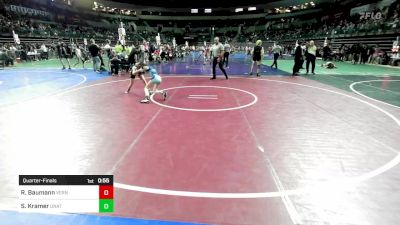 79 lbs Quarterfinal - Reese Baumann, Vernon Vikings Girls vs Stella Kramer, Unattached