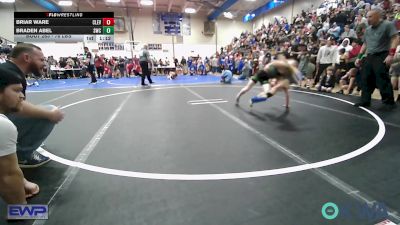 76 lbs Rr Rnd 3 - Briar Ware, Cleveland Take Down Club vs Braden Abel, Salina Wrestling Club