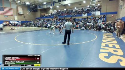 115lbs Champ. Round 2 - Linsey Ortega, Toppenish (Girls) vs Savannah Dufault, Richland (Girls)