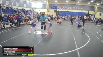 58 lbs Quarterfinal - James Beaudoin, Eastside Youth Wrestling vs Myron Hayre, Cane Bay Cobras