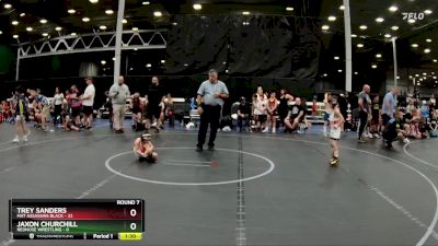 48 lbs Round 7 (8 Team) - Trey Sanders, Mat Assassins Black vs Jaxon Churchill, RedNose Wrestling