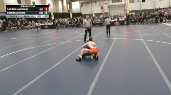 120 lbs Quarterfinals (8 Team) - Carsen Hanshaw, Beatrice vs Colton Archer, Bennington