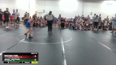 88 lbs Round 4 (6 Team) - Brody Whitman, NY Hammers vs Brayden Yore, U2 Journeymen Uprising