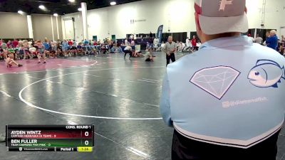 120 lbs Quarters & Wb (16 Team) - Ben Fuller, Team Diamond Fish Pink vs Ayden Wintz, Capitian Nebraska (A Team)