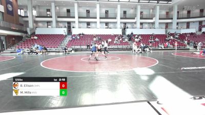125 lbs Semifinal - Bentley Ellison, Campbell vs Mason Mills, West Virginia
