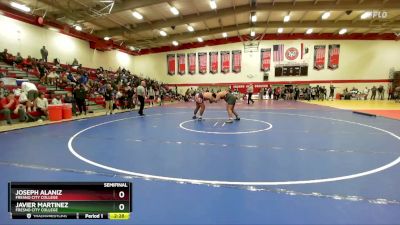 285 lbs Semifinal - Javier Martinez, Fresno City College vs Joseph Alaniz, Fresno City College