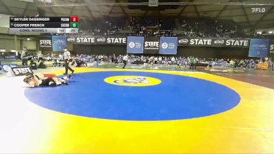 Boys 3A 190 lbs Cons. Round 5 - Cooper French, Cheney vs Skyler Dassinger, Prairie