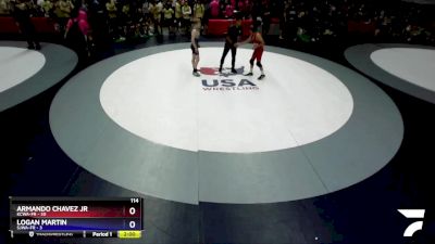 114 lbs Round 4 (10 Team) - Armando Chavez Jr, KCWA-FR vs Logan Martin, SJWA-FR