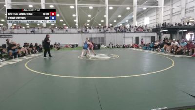 100 lbs Justice Gutierrez, Colorado vs Paige Peters, California Gold J
