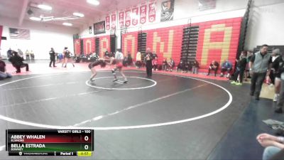 100 lbs Cons. Round 1 - Bella Estrada, Downey vs Abbey Whalen, Elsinore