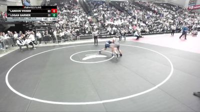 6A 175 lbs 5th Place Match - Logan Garner, Corner Canyon vs Landon Visser, Mountain Ridge