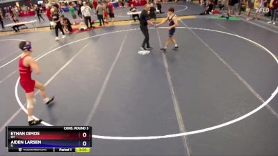 120 lbs Cons. Round 3 - Ethan Dimos, OH vs Aiden Larsen, IL