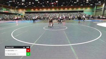 100 lbs Round Of 32 - Aaliyah Gonzalez, Toppenish vs Kallie Doverspike, Hillcrest